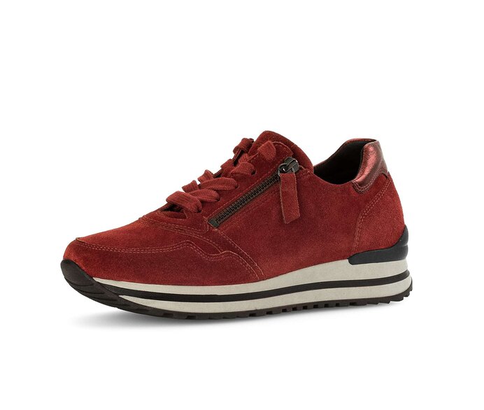 Gabor Sneaker Low Rot - Materialmix Leder