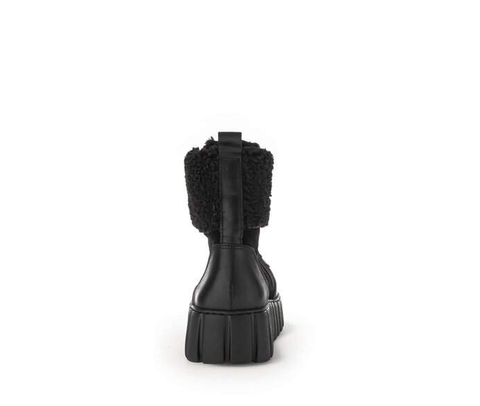Gabor Plateau Stiefelette Schwarz - Materialmix Leder/Lederimitat