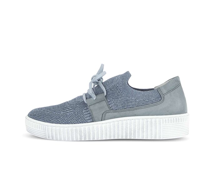 Gabor Sneaker Low Blau - Materialmix Leder/Lederimitat