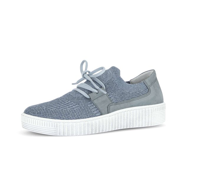 Gabor Sneaker Low Blau - Materialmix Leder/Lederimitat