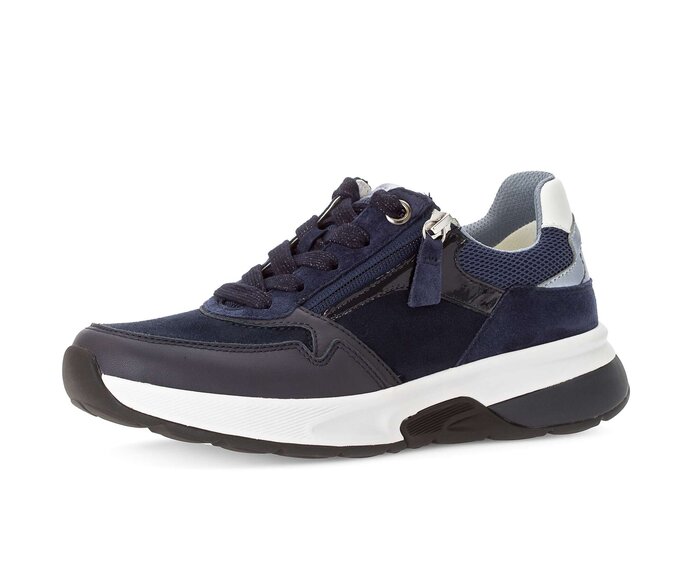 Gabor Sneaker Low Blau - Materialmix Leder/Lederimitat