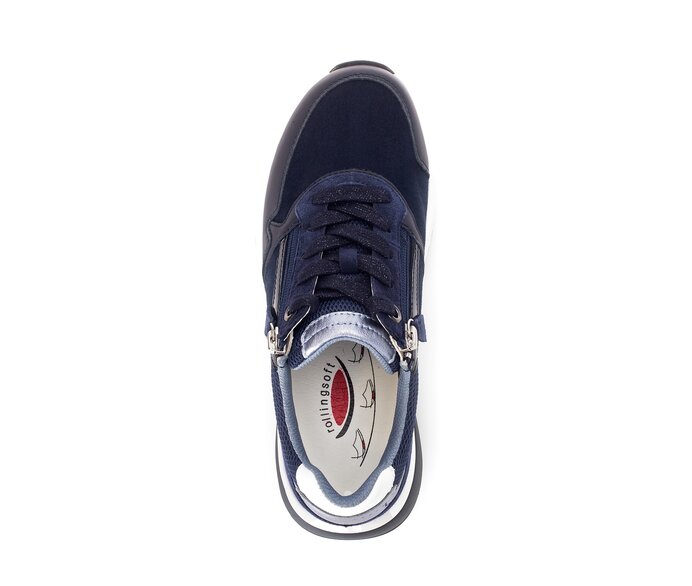 Gabor Sneaker Low Blau - Materialmix Leder/Lederimitat