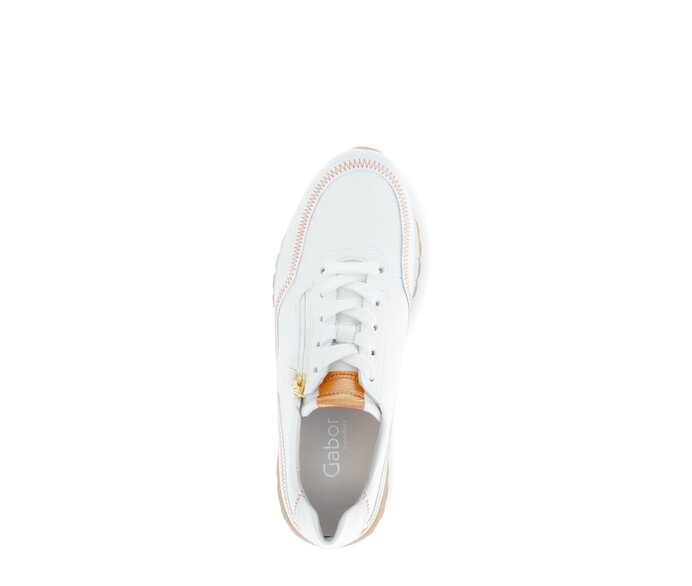 Gabor Sneaker Low Weiß - Materialmix Leder