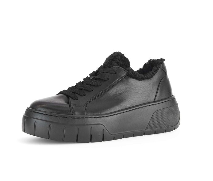 Gabor Sneaker Low Schwarz - Materialmix Leder/Lederimitat