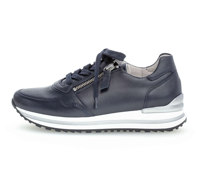 Gabor Sneaker Low Blau - Glattleder
