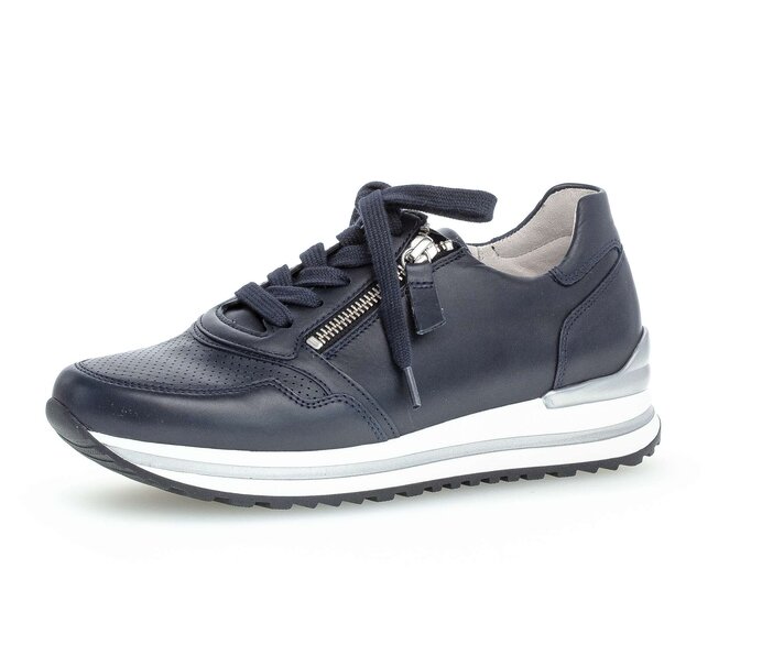 Gabor Sneaker Low Blau - Glattleder