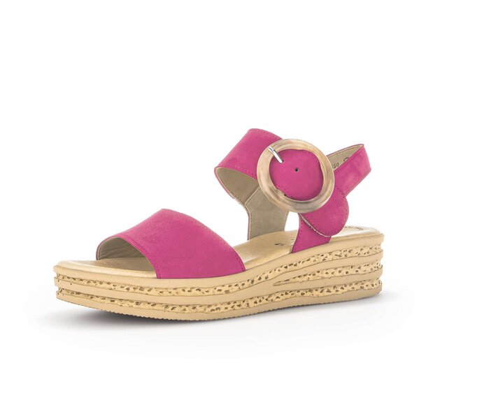 Gabor Plateau Sandale Pink - Rauleder