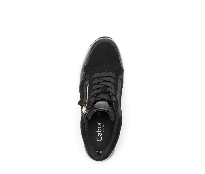 Gabor Sneaker Low Schwarz - Materialmix Leder