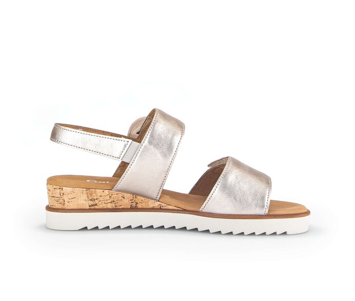 Gabor Keilsandalette Gold - Effektleder