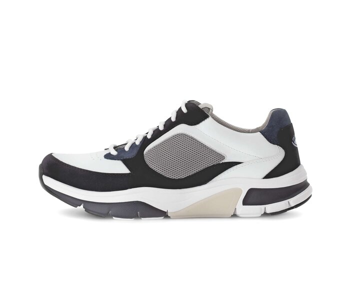 Gabor Rollingsoft Sneaker Low Blau - Materialmix Leder/Textil