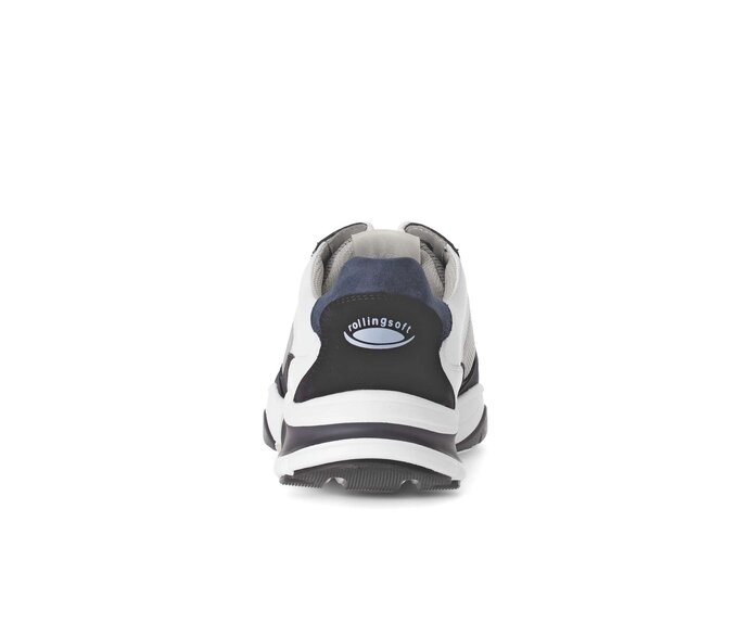 Gabor Rollingsoft Sneaker Low Blau - Materialmix Leder/Textil