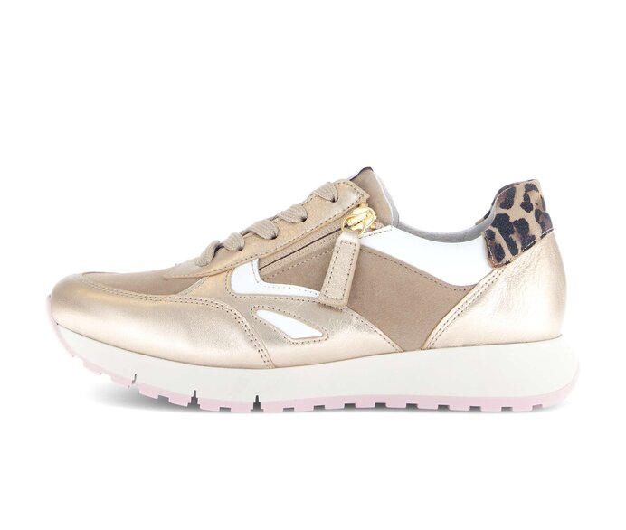 Gabor Sneaker Low Gold - Materialmix Leder