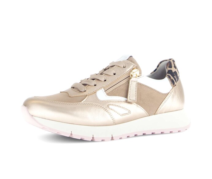 Gabor Sneaker Low Gold - Materialmix Leder