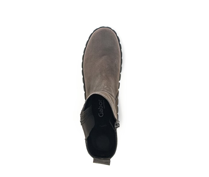 Gabor Plateau Stiefelette Grau - Rauleder