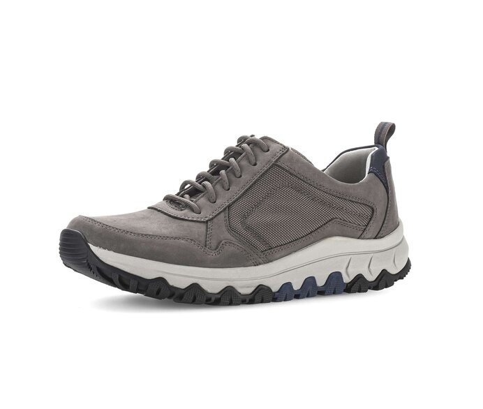 Gabor Rollingsoft Sneaker Low Grau - Materialmix Leder/Textil