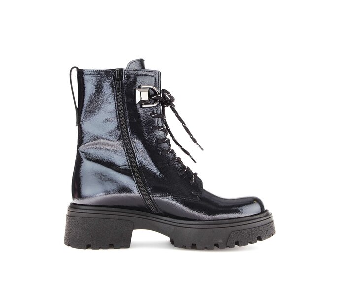 Gabor Biker Boots Blau - Lackleder