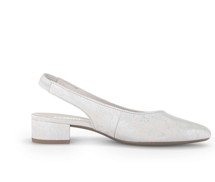 Gabor Slingpumps Silber - Effektleder