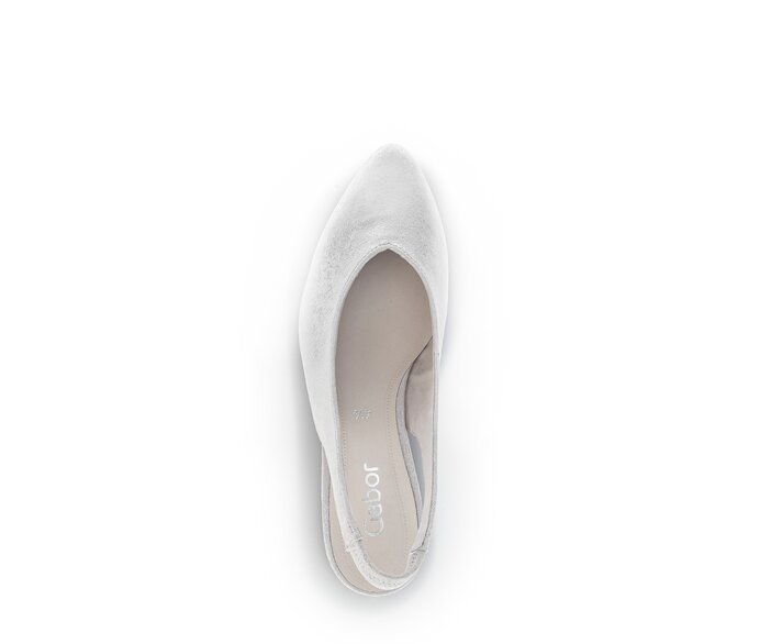 Gabor Slingpumps Silber - Effektleder
