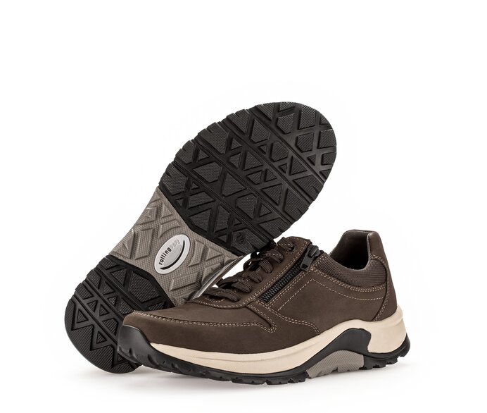 Gabor Rollingsoft Sneaker Low Braun - Materialmix Leder/Textil
