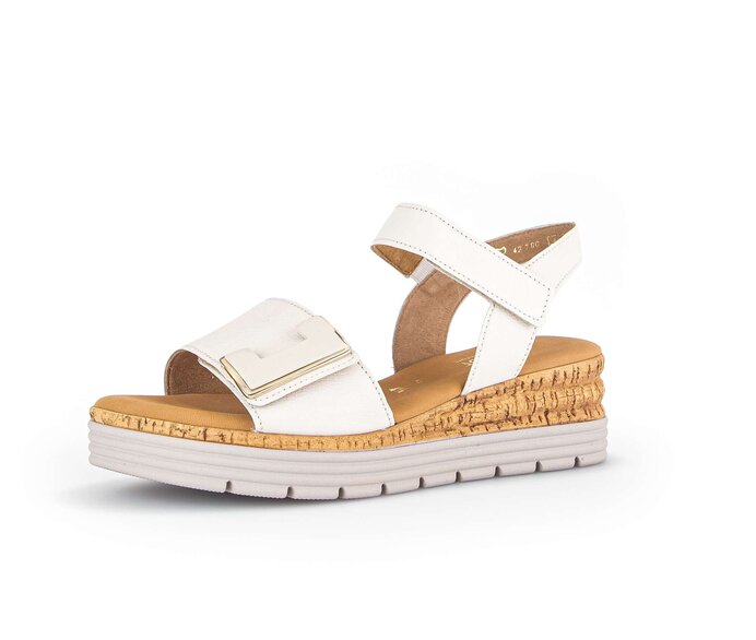 Gabor Riemchensandale Beige - Glattleder