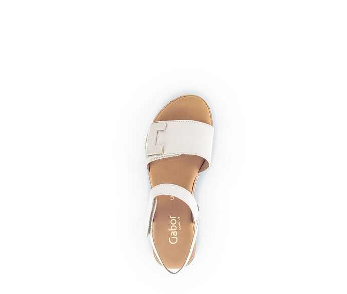 Gabor Riemchensandale Beige - Glattleder