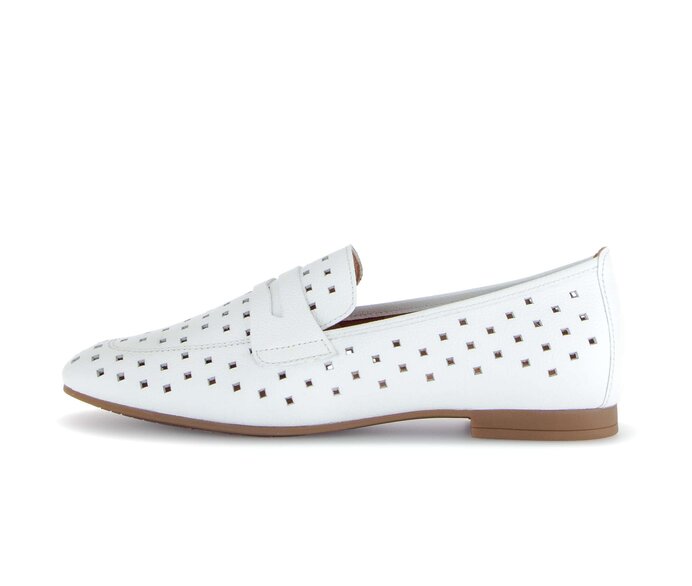 Gabor Slipper Weiß - Glattleder