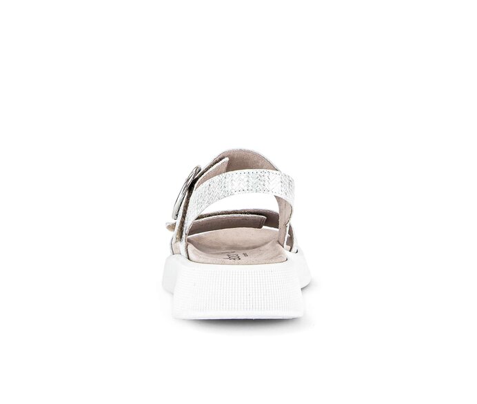 Gabor Plateau Sandale Silber - Effektleder