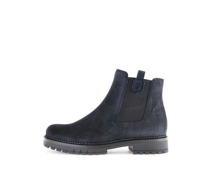 Gabor Chelsea Boot Blau - Materialmix Leder