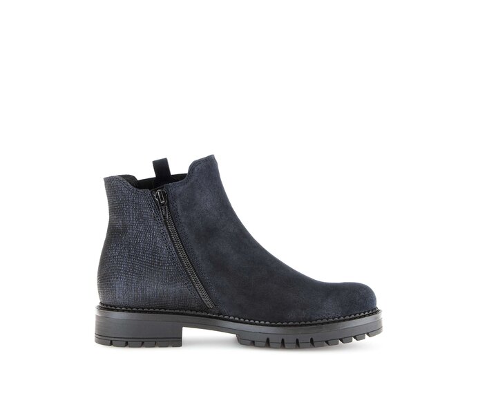 Gabor Chelsea Boot Blau - Materialmix Leder