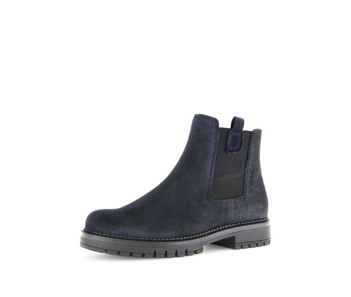 Gabor Chelsea Boot Blau - Materialmix Leder