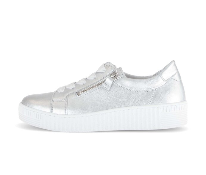 Gabor Sneaker Low Silber - Effektleder