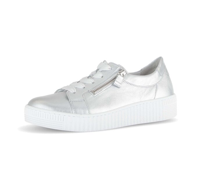Gabor Sneaker Low Silber - Effektleder