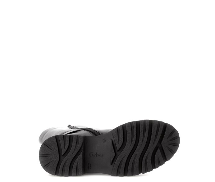 Gabor Biker Boots Schwarz - Glattleder
