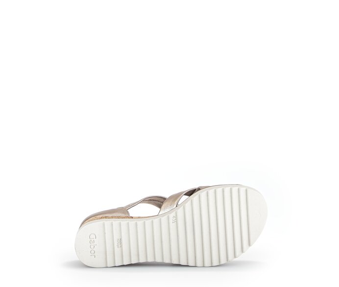 Gabor Keilsandalette Gold - Effektleder