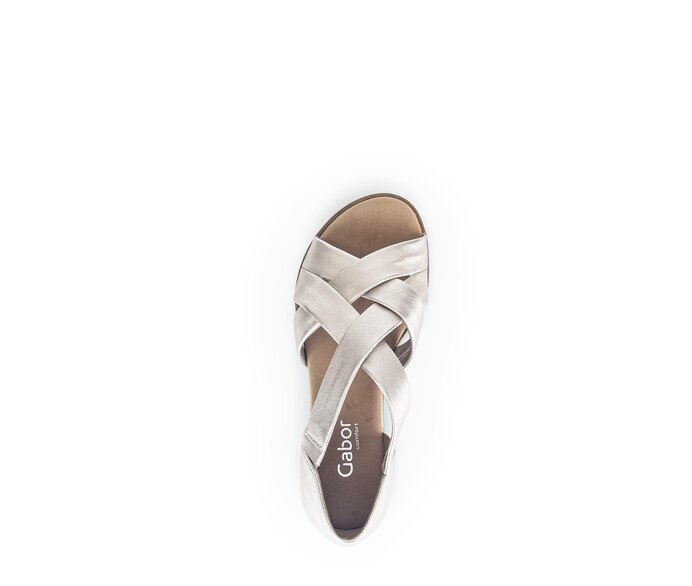 Gabor Keilsandalette Gold - Effektleder