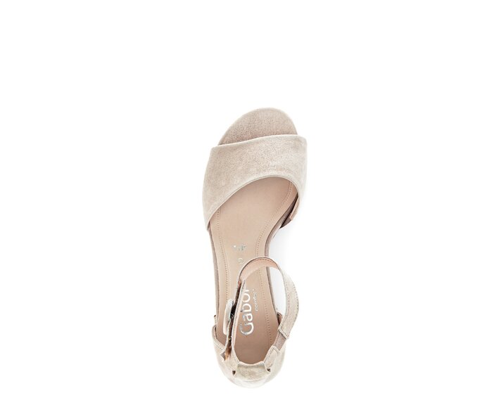 Gabor Riemchensandale Beige - Effektleder