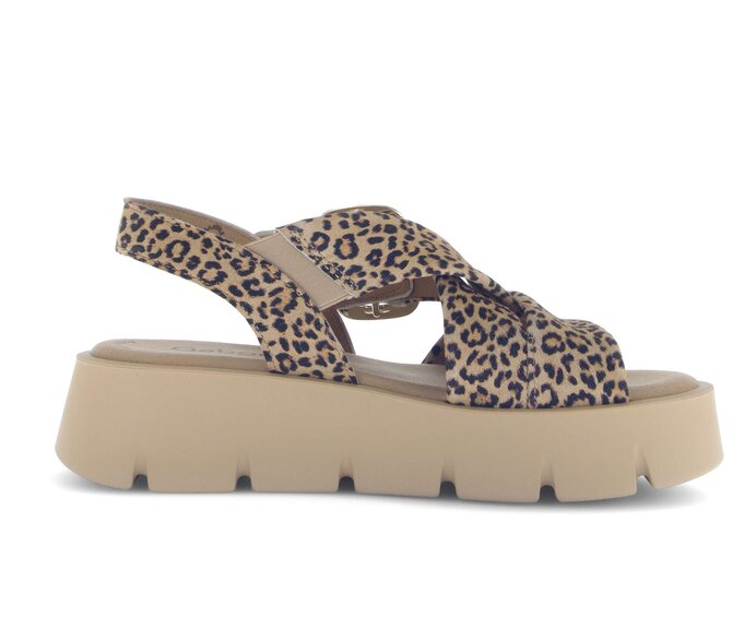 Gabor Plateau Sandale Beige - Rauleder