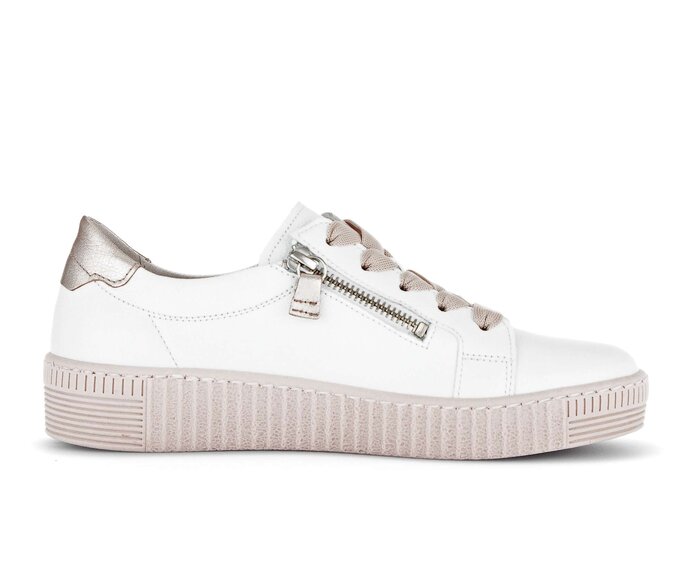 Gabor Sneaker Low Weiß - Materialmix Leder