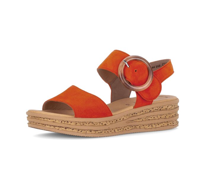 Gabor Plateau Sandale Orange - Rauleder