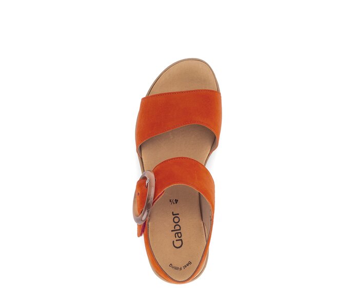 Gabor Plateau Sandale Orange - Rauleder