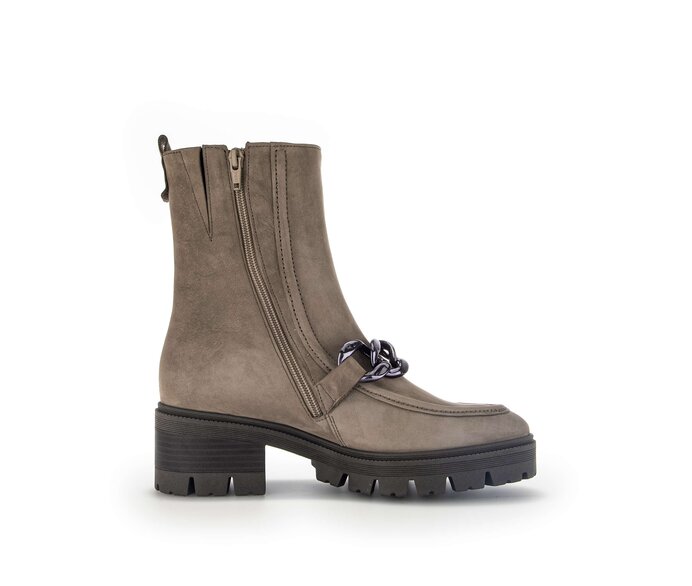 Gabor Biker Boots Grau - Rauleder