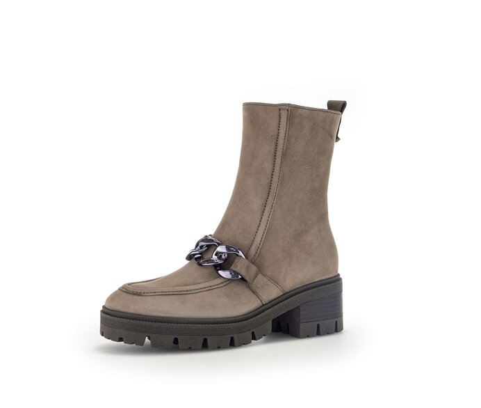 Gabor Biker Boots Grau - Rauleder