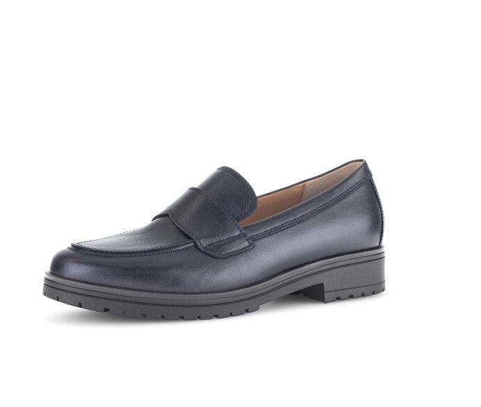 Gabor Slipper Blau - Glattleder