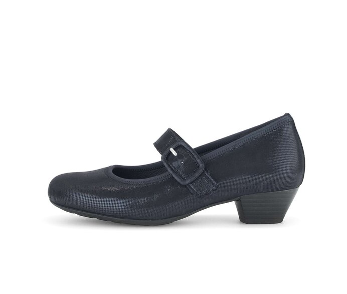 Gabor Spangenpumps Blau - Effektleder