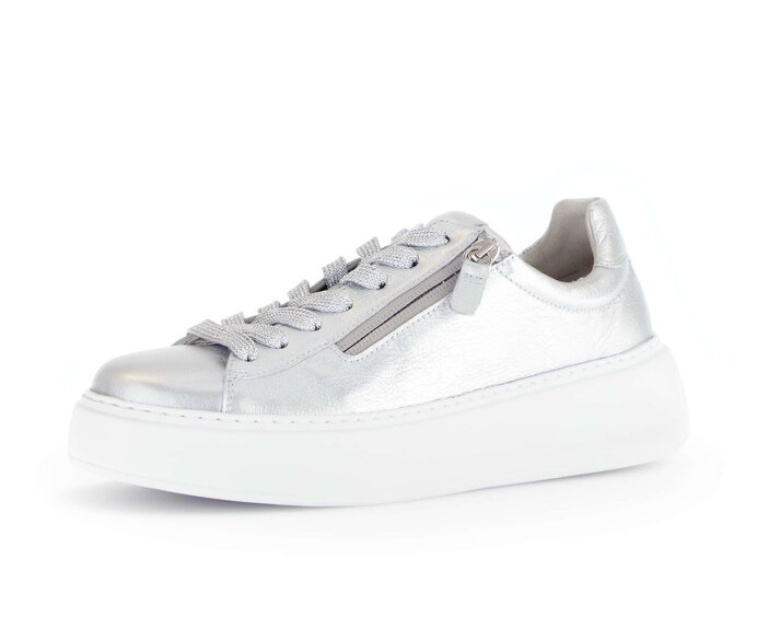 Gabor Sneaker Low Silber - Effektleder