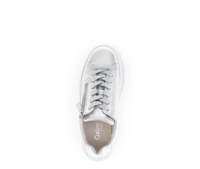 Gabor Sneaker Low Silber - Effektleder