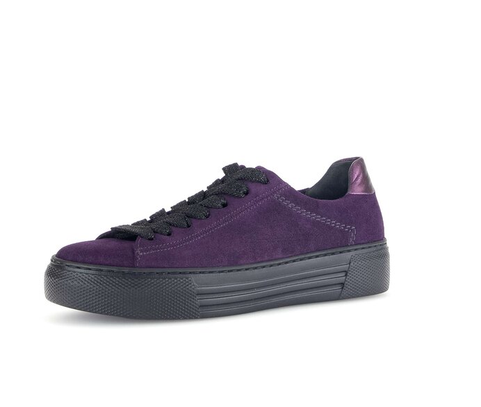 Gabor Sneaker Low Lila - Materialmix Leder