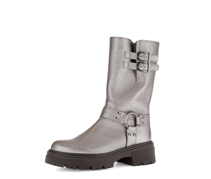 Gabor Biker Boots Grau - Effektleder
