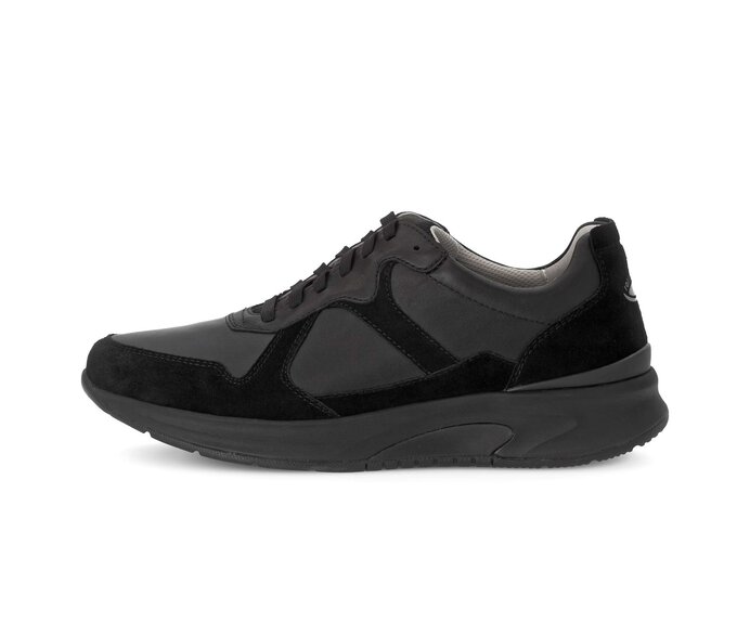 Gabor Rollingsoft Sneaker Low Schwarz - Materialmix Leder