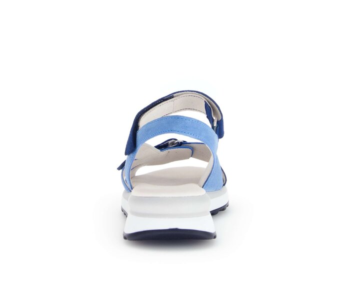 Gabor Riemchensandale Blau - Materialmix Leder